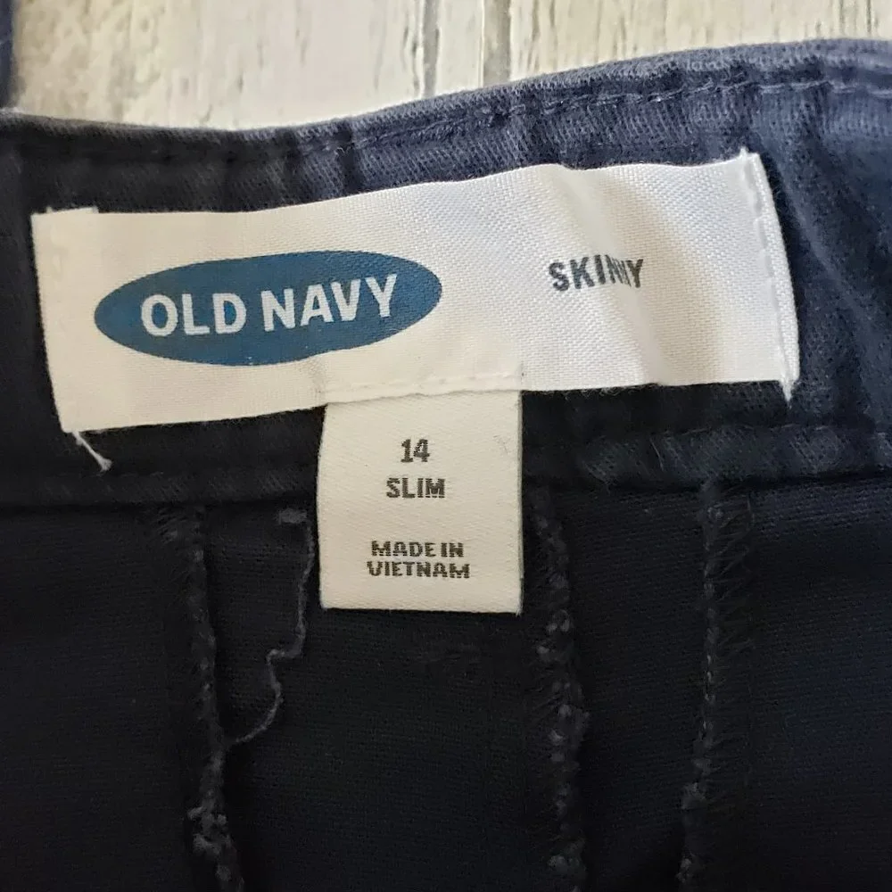 Old Navy Girls Skinny Blue Pants - Size 14 Slim
